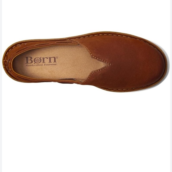 Born Naya Brown Tan Nubuck Slip On Comfort Flat Loafer NWOB - Picture 3 of 9